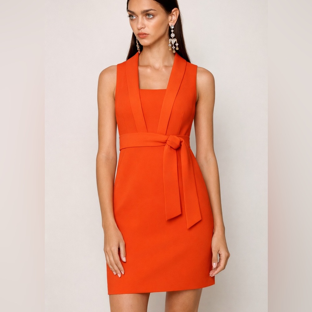 Karen Millen Orange/Red formal mini dress US 2